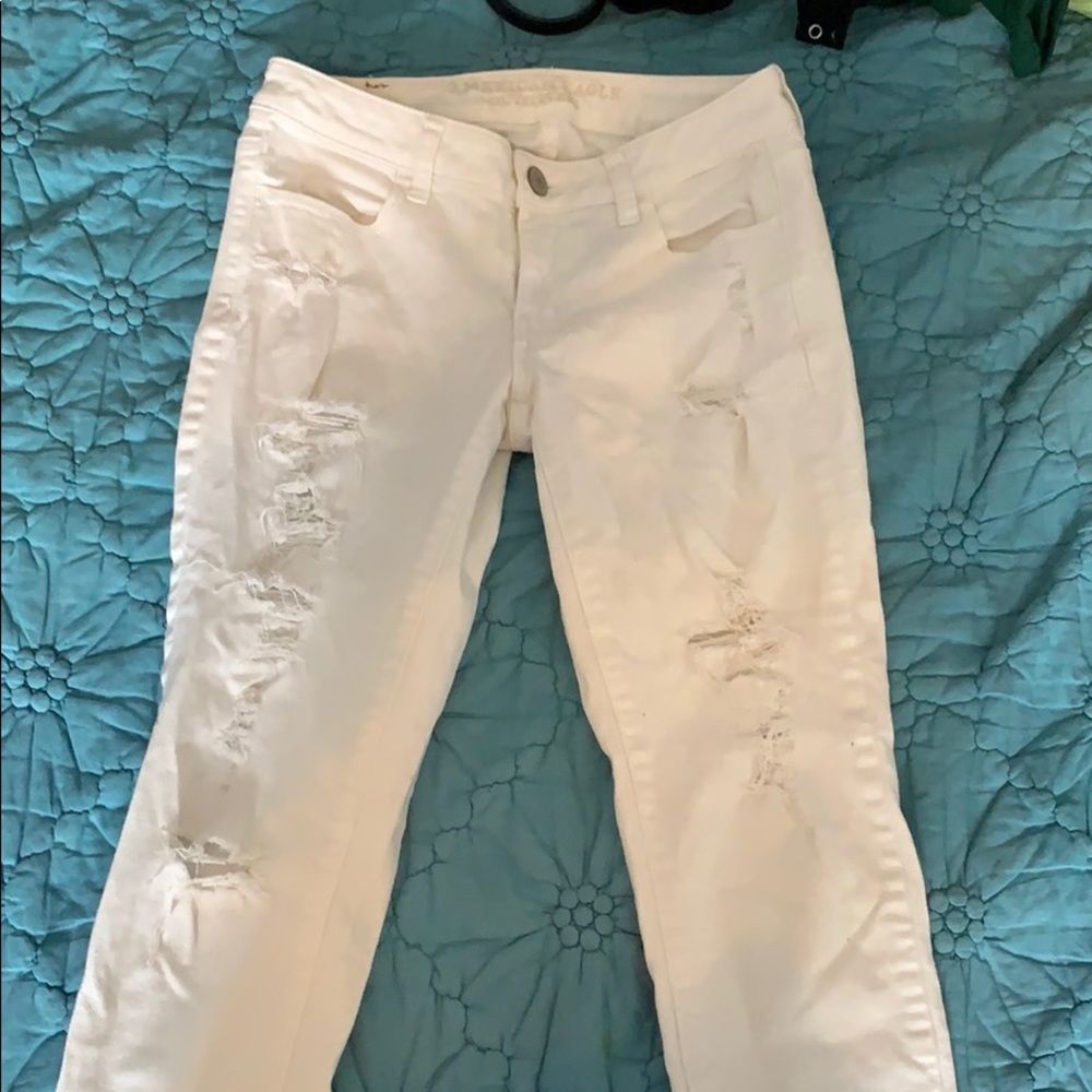 White Cropped Jeans